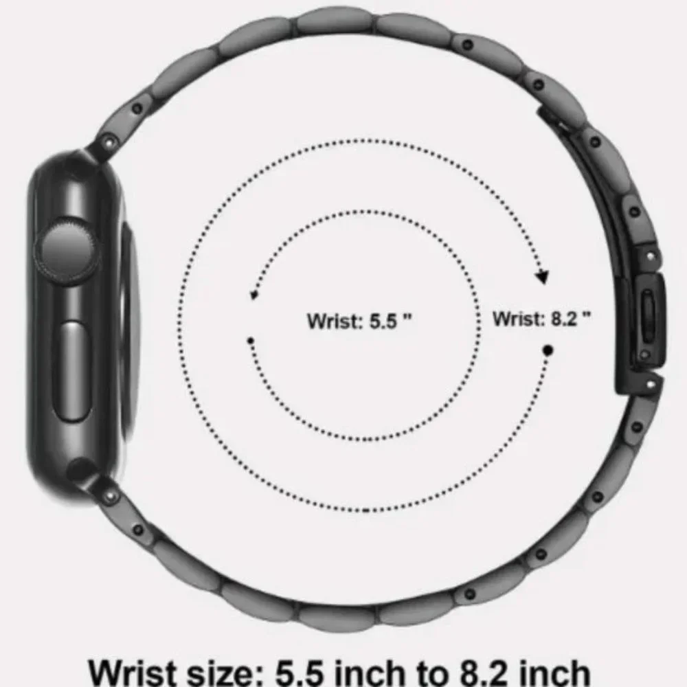 NEW Slim Strap Chain Stainless Band For Apple Watch - RoseGold